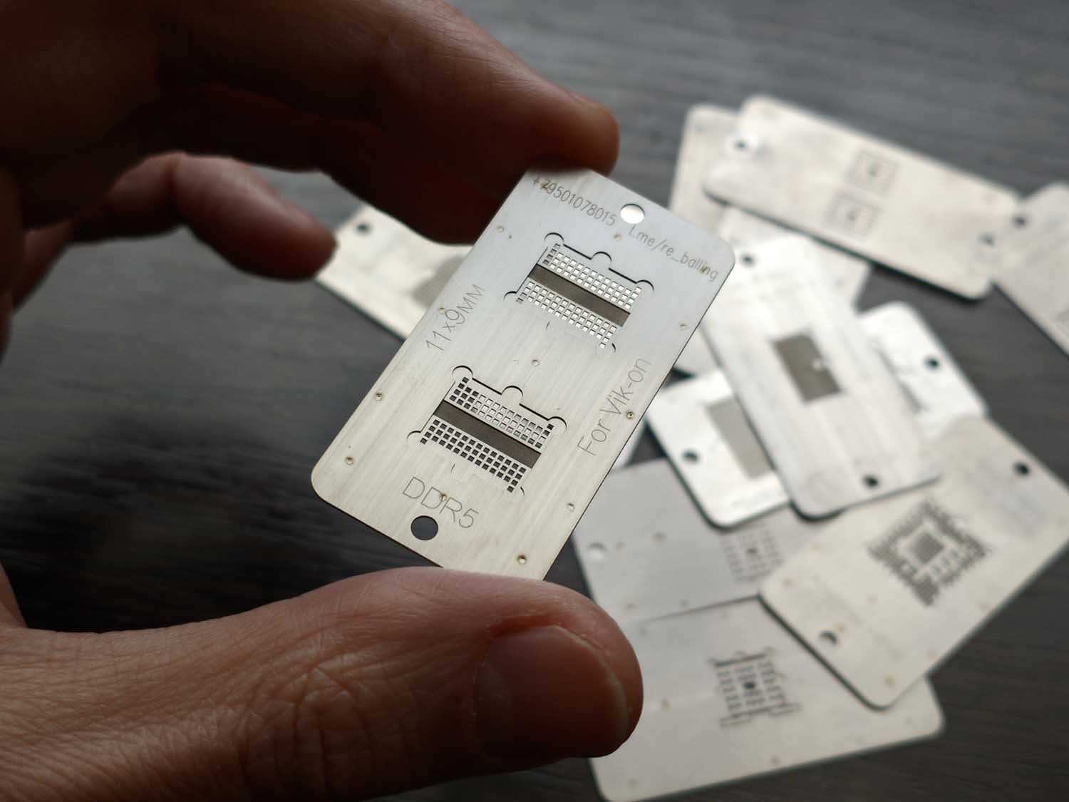 Трафарет прямого нагрева для микросхем DDR5